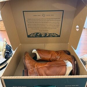 Tecovas Tan and Brown Men's Western Boots